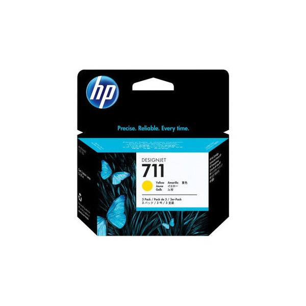 HP 711 DesignJet Ink Cartridges Yellow 29ml Pack of 3