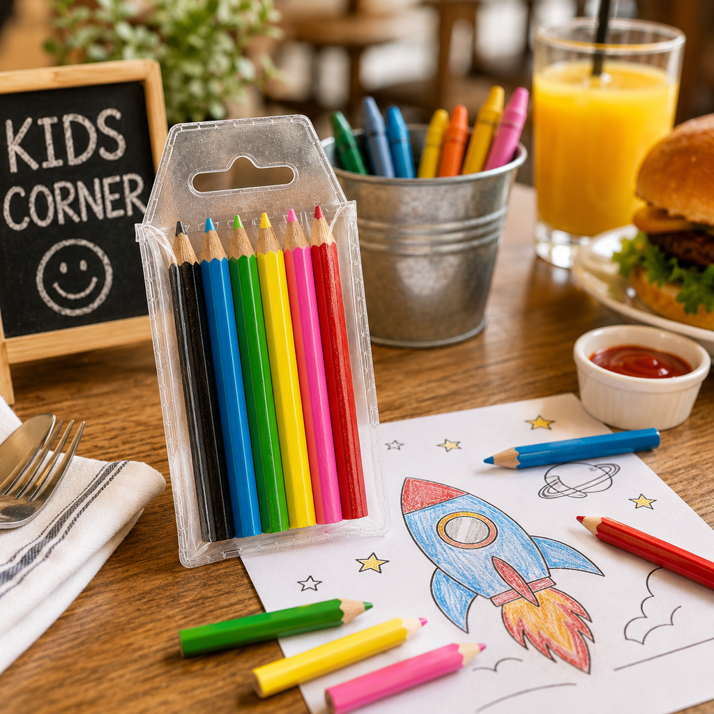 Dats Half Length Coloured Pencils Wallet 6 Pack