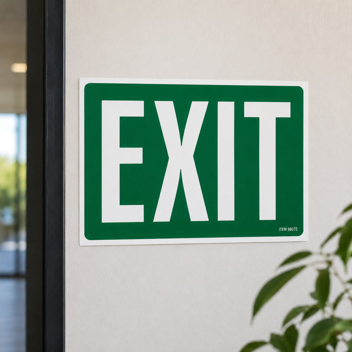 Headline Exit Sign 203 x 305mm Green White