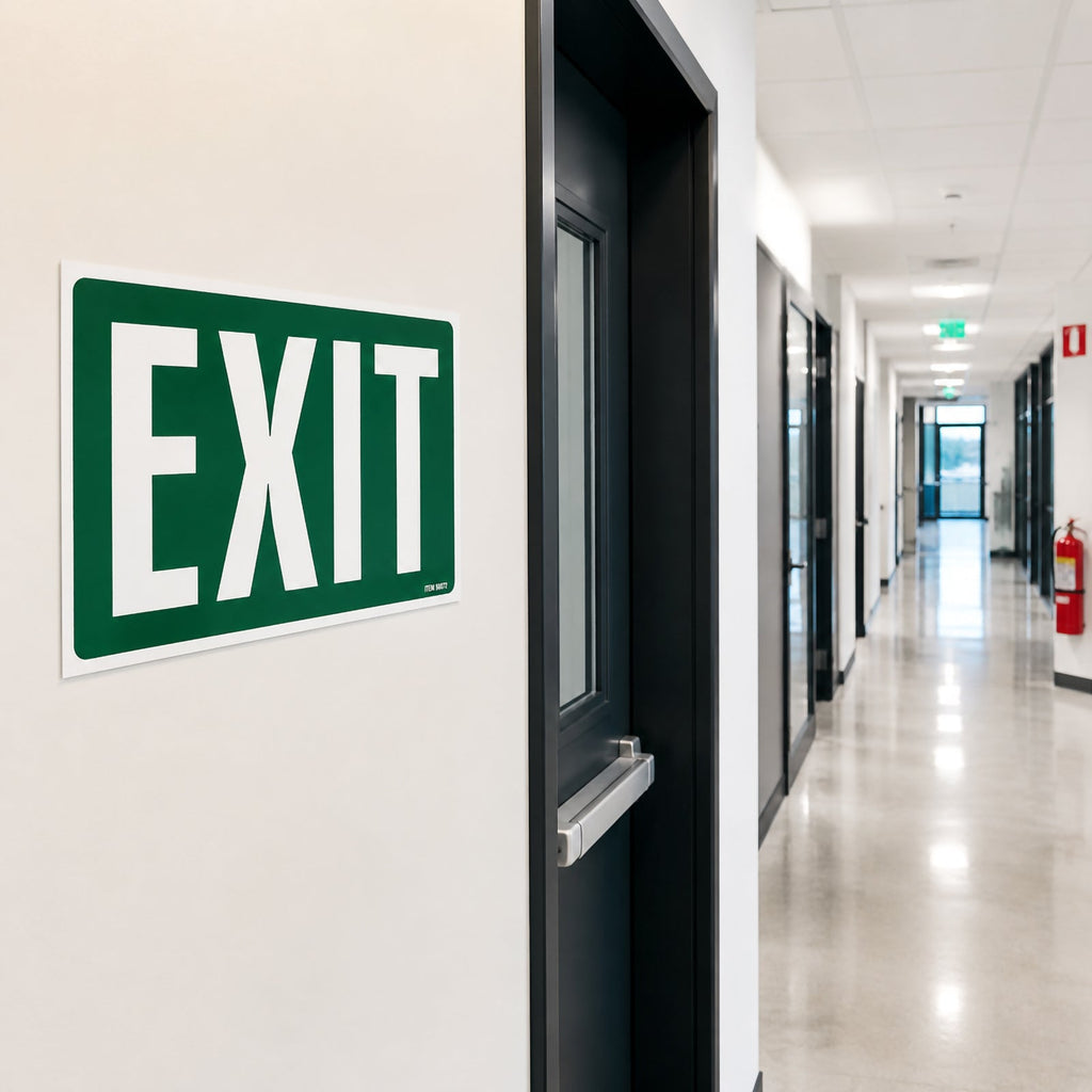 Headline Exit Sign 203 x 305mm Green White