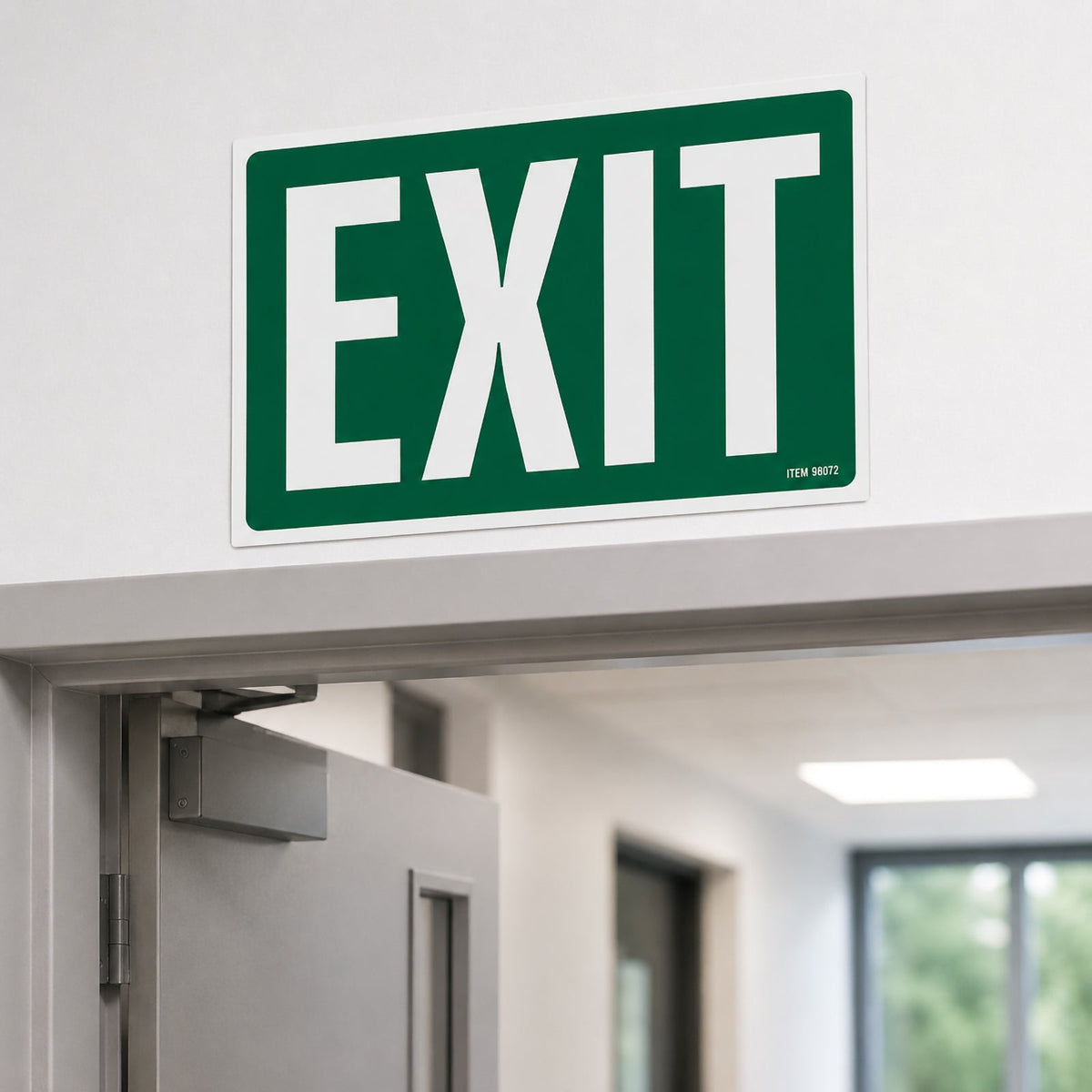 Headline Exit Sign 203 x 305mm Green White