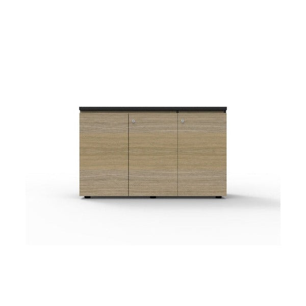Rapidline Deluxe Infinity Swing 3 Door Cupboard 1500 x 450 x 730mm Natural Oak / Black