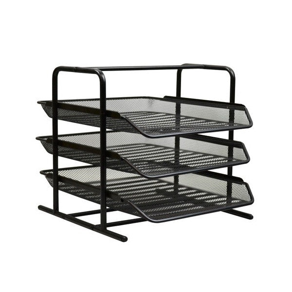 Italplast Wire Mesh Document Tray 3 Tier Black