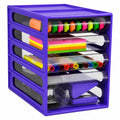 Italplast 4 Drawer Office Organiser Grape
