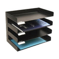 Italplast Adjustable Metal Stationery Rack 4 Tier Black