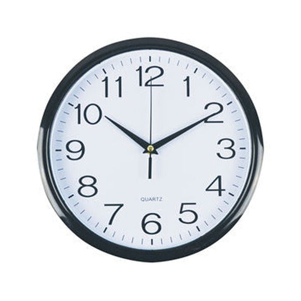 Italplast Round Wall Clock 30cm Black Trim