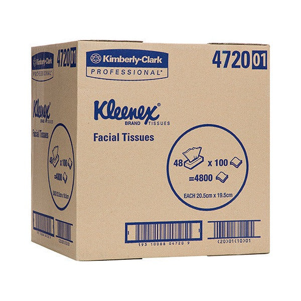 Kleenex Executive Facial Tissue White 2 Ply 100 Sheets Pack of 48