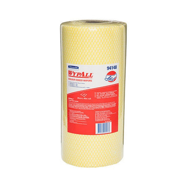 WypAll Colour Coded Cloth Wiper Roll Yellow 106 Wipers Pack of 6