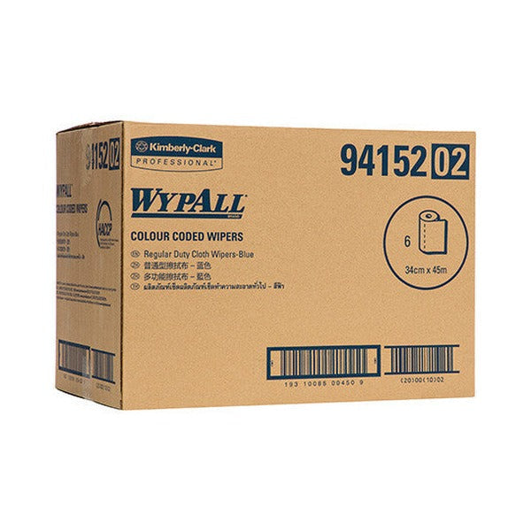 WypAll Colour Coded Cloth Wiper Roll Blue 106 Wipers Pack of 6