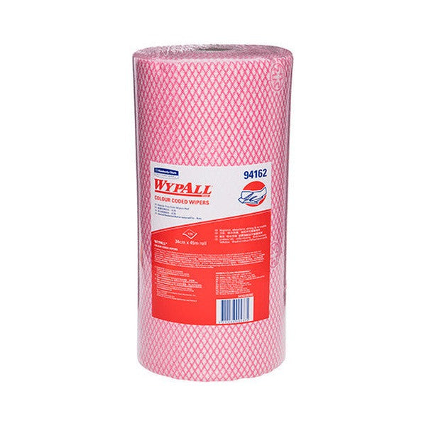 WypAll Colour Coded Cloth Wiper Roll Red 106 Wipers Pack of 6