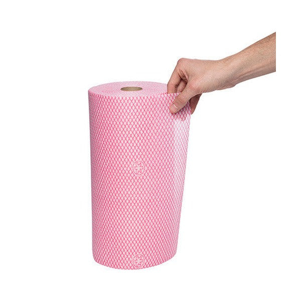 WypAll Colour Coded Cloth Wiper Roll Red 106 Wipers Pack of 6