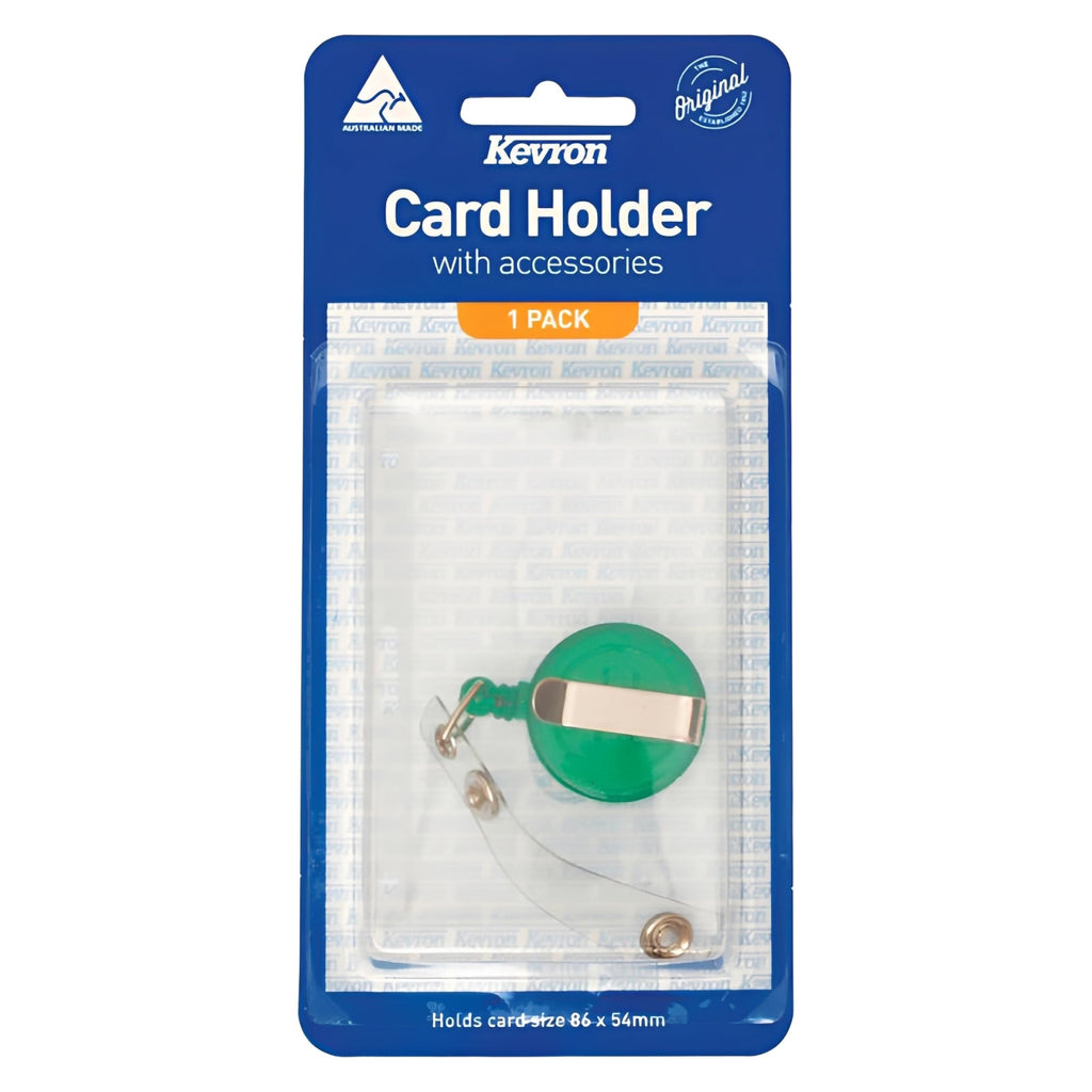 Kevron ID1013 ID Card Holder Clear with Reel Pack 1