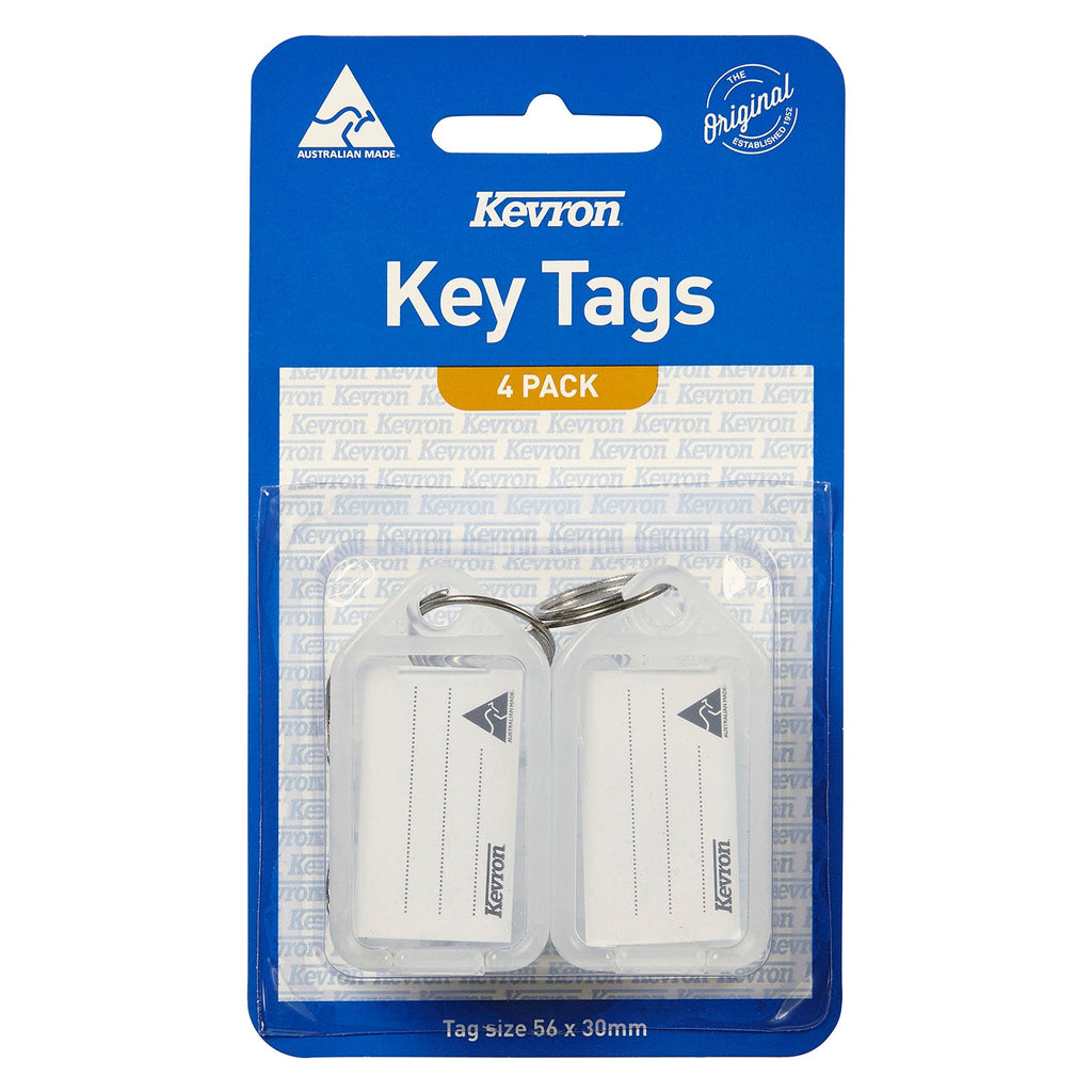 Kevron ID5 Key Tags Clear Pack 4
