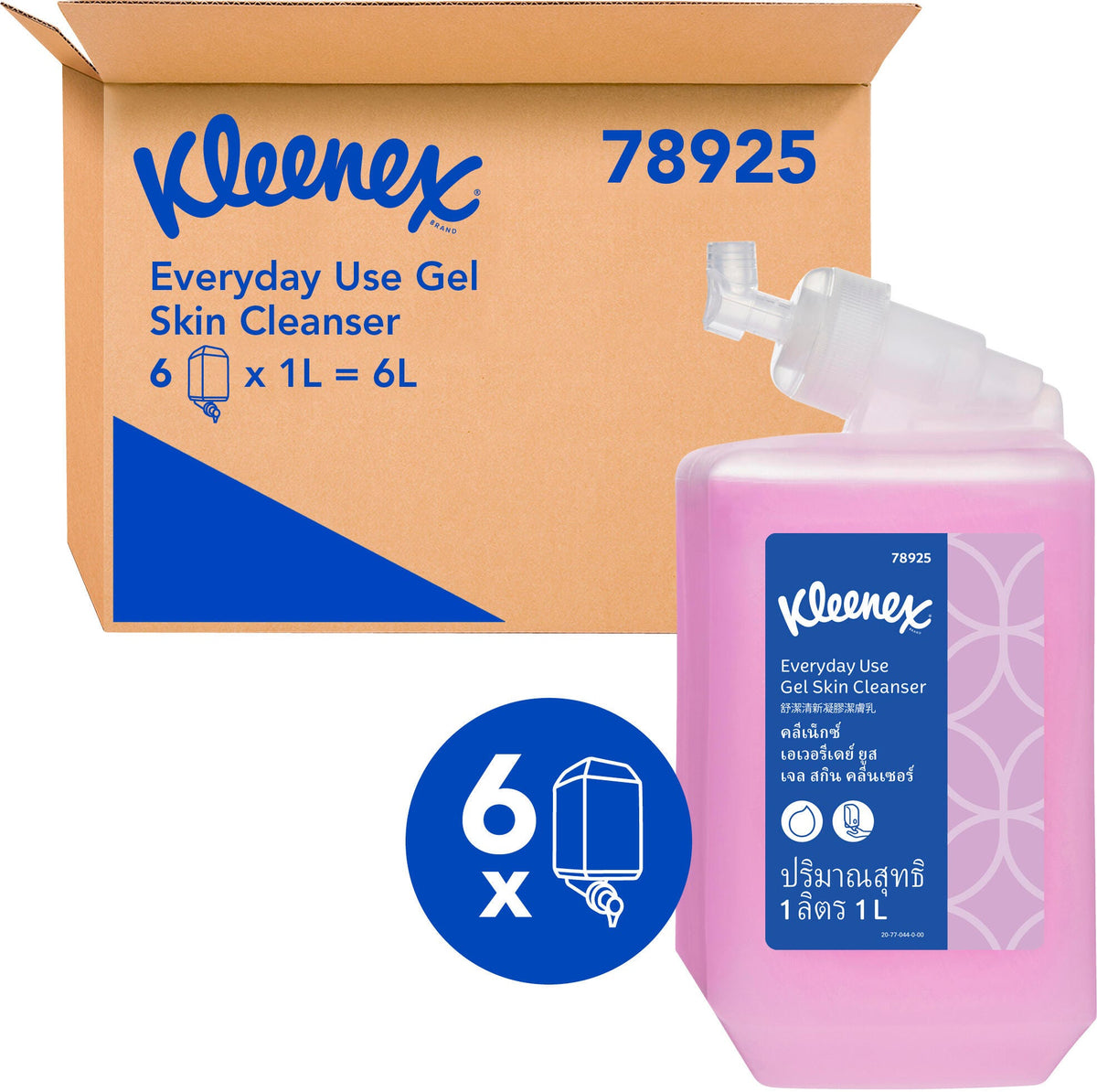 Kleenex Everyday Use Gel Hand Soap 1L Cartridge Carton of 6