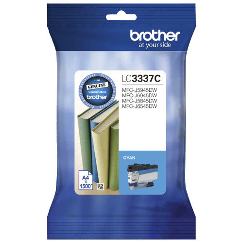 Brother LC3337C High Yield Ink Cartridge 1500 Pages Cyan