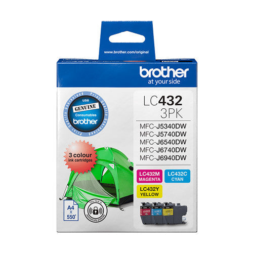 Brother LC4323PKS Standard Yield Ink Cartridge Triple Pack Cyan Magenta Yellow