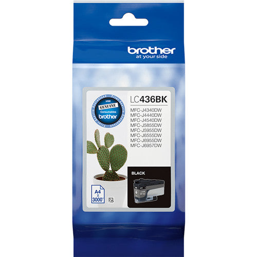 Brother LC436BK Standard Yield Ink Cartridge 3000 Pages Black