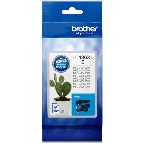 Brother LC436XLC High Yield Ink Cartridge 5000 Pages Cyan