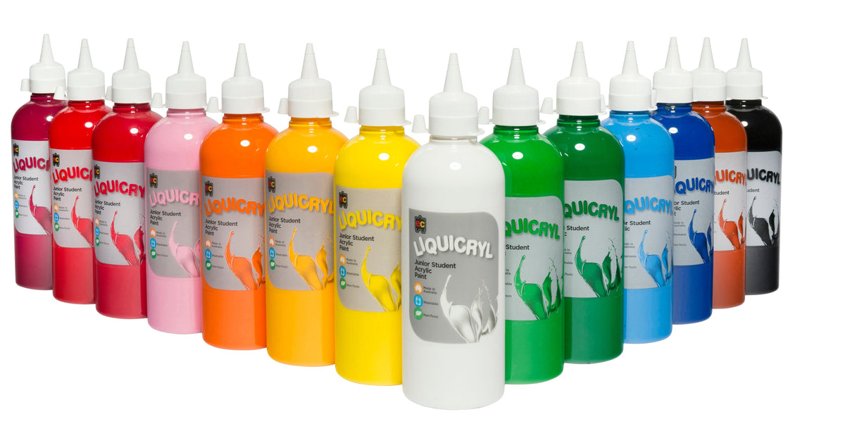 Educational Colours Liquicryl Junior Student Acrylic Paint 500ml White