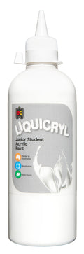 Educational Colours Liquicryl Junior Student Acrylic Paint 500ml White