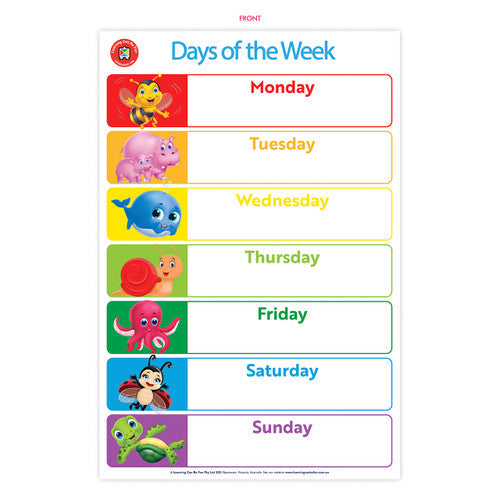 Learning Can Be Fun Days of the Week and Months of the Year Poster