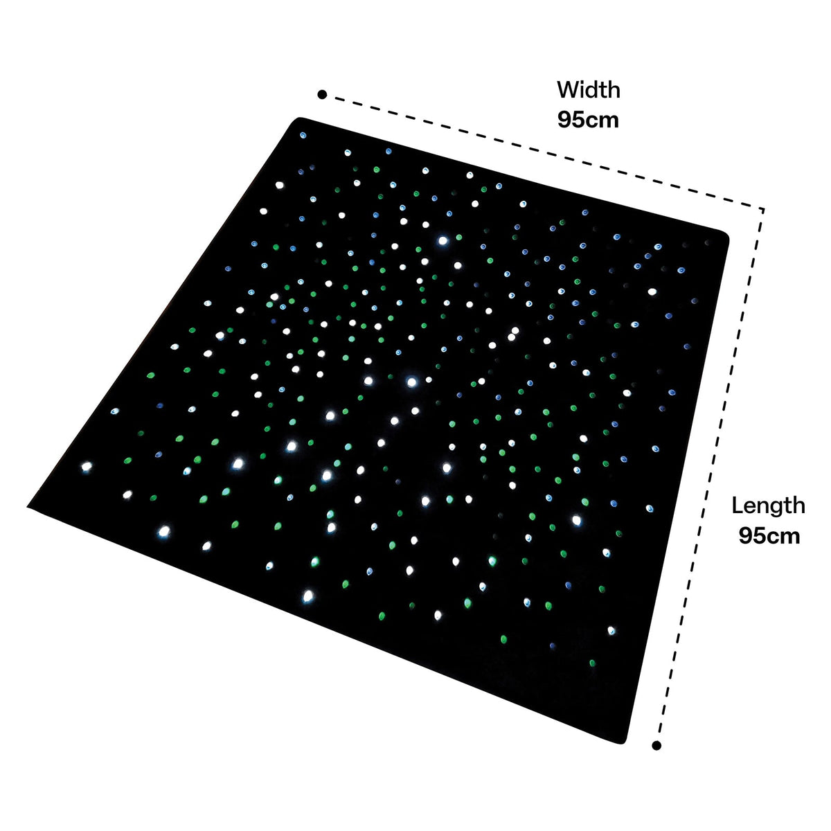 LED Sensory Carpet 95 x 95cm Fibre Optic Rechargeable