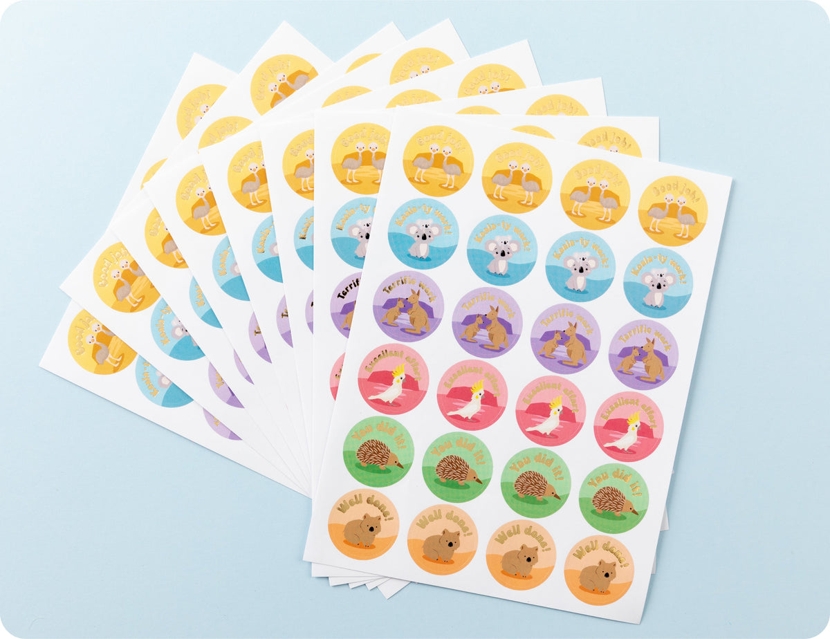 Learning Can Be Fun Aussie Achievers Merit Sticker Book 192 Stickers