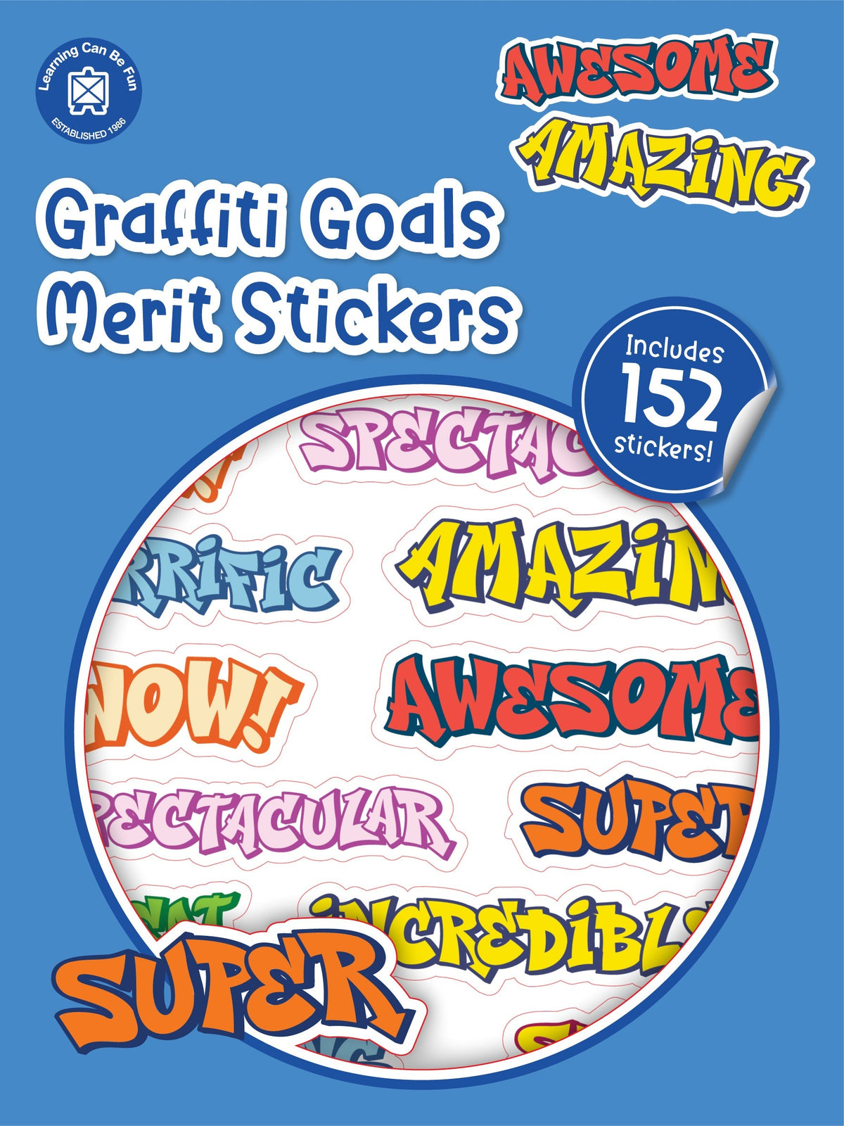 Learning Can Be Fun Graffiti Goals Merit Sticker Book 152 Stickers