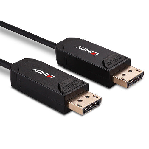 Lindy 10m Fibre Optic Hybrid DisplayPort 2.0 UHBR10 Cable
