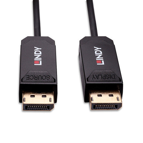 Lindy 10m Fibre Optic Hybrid DisplayPort 2.0 UHBR10 Cable