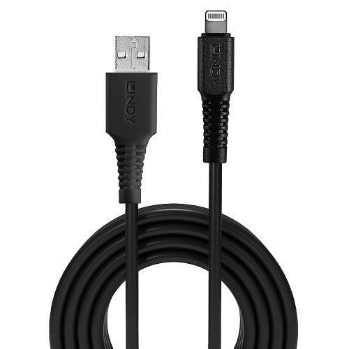 Lindy 2m USB Type A to Lightning Cable Black