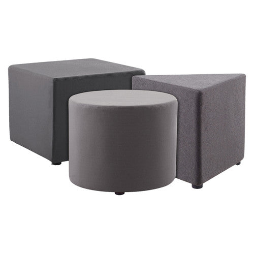 Rapidline Mars Triangle Ottoman Charcoal Fabric