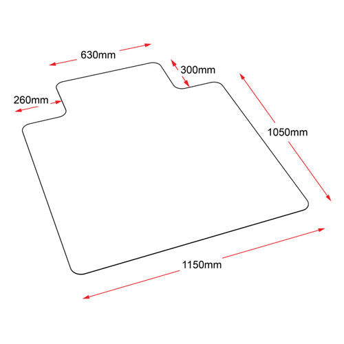 Rapidline Chair Mat Large Dimpled for Carpet