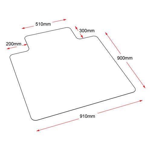 Rapidline Chair Mat Small Dimpled for Carpet