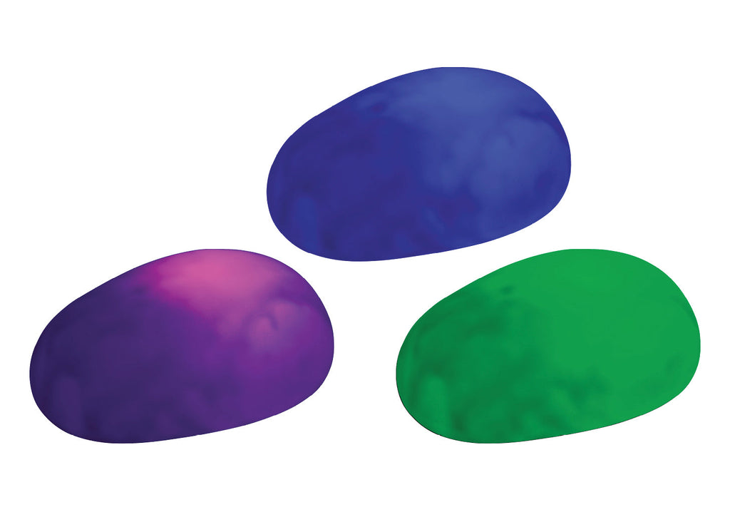 Colour Changing LED Pebbles Set of 3 Six Colour Cycle