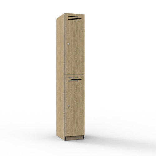 Rapidline Rapid Infinity 2 Door Melamine Locker Natural Oak / Black