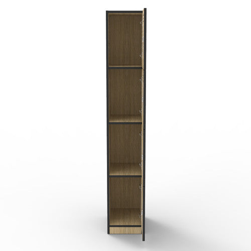 Rapidline Rapid Infinity 4 Door Melamine Locker Natural Oak / Black
