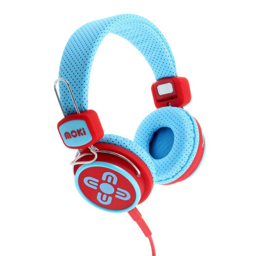 Moki Kid Safe Volume Limited Headphone Blue Red