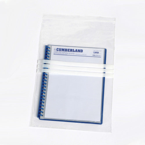 Cumberland Press Seal Plastic Bags Write On 200 x 250mm 50 Micron Pack of 100