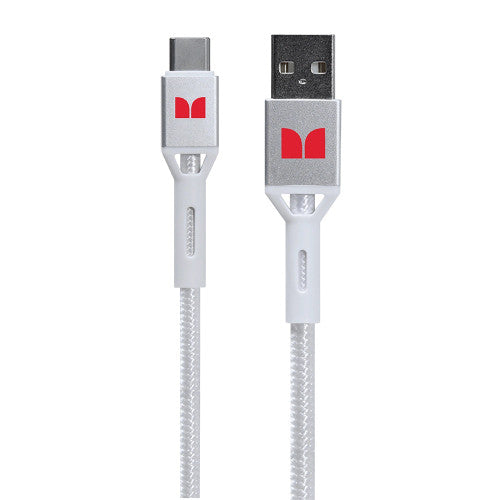 Monster USB-C to USB-A Braided Cable 2m White