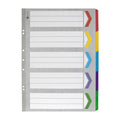 Marbig Indices and Dividers 5 Tab Reinforced A3 Portrait Multi Colour