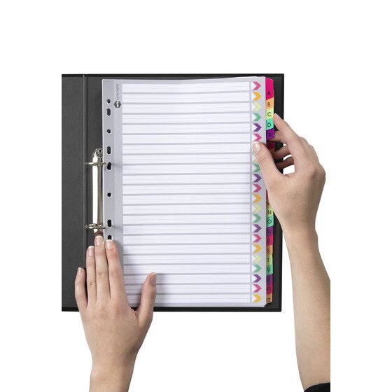 Marbig Indices and Dividers A-Z Tab Reinforced A4 Fluoro