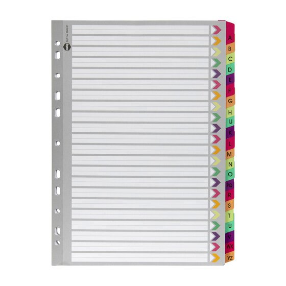 Marbig Indices and Dividers A-Z Tab Reinforced A4 Fluoro