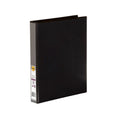 Marbig Clearview Insert Binder 25mm 2D A4 Black Pack of 20