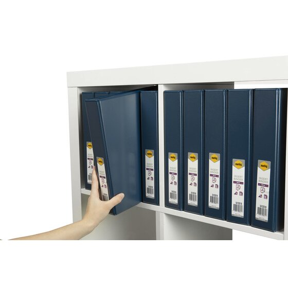 Marbig Clearview Insert Binder 38mm 2D A4 Blue Pack of 12
