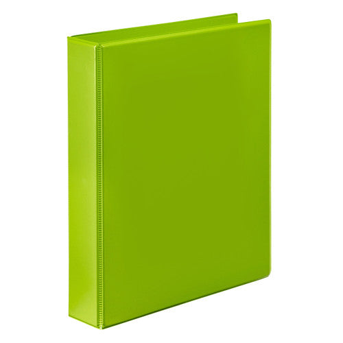 Marbig Clearview Insert Binder 50mm 4D A4 Lime Pack of 12