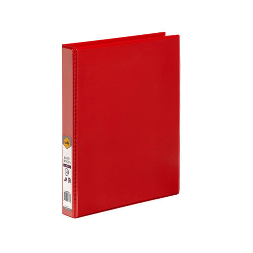 Marbig Clearview Insert Binder 25mm 4D A4 Red Pack of 20