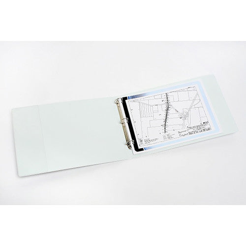 Marbig Clearview Insert Binder 32mm 3D A3 Landscape White Pack of 12