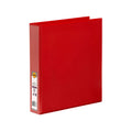 Marbig Clearview Insert Binder 38mm 4D A4 Red Pack of 12