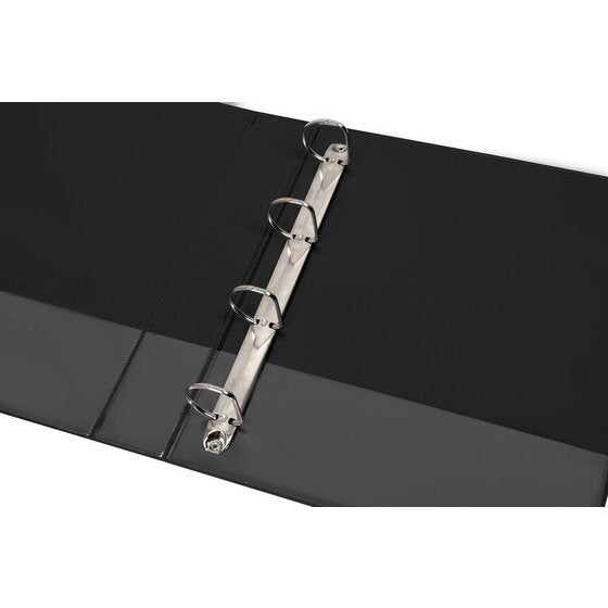 Marbig Clearview Insert Binder 38mm 4D A4 Black Pack of 12